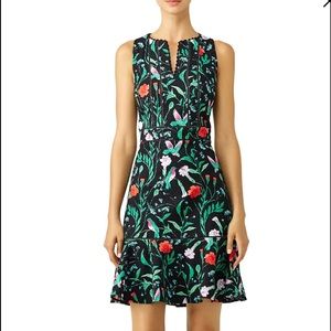 Kate Spade Hummingbird Jardin Tile Jacquard Dress